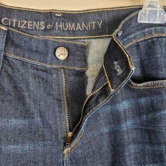 Citizens Of Humanity Size 28 Elson Medium Rise Straight Leg Cropped Blue - Picture 8 of 12